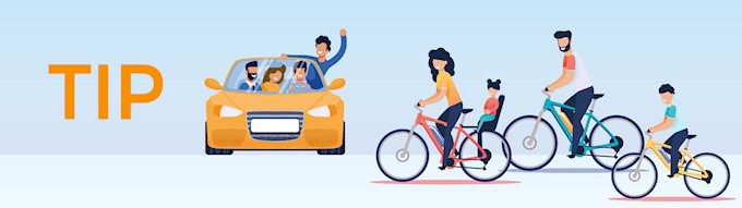 Geen zin in parkeerstress? Carpool met vrienden of neem de fiets!
